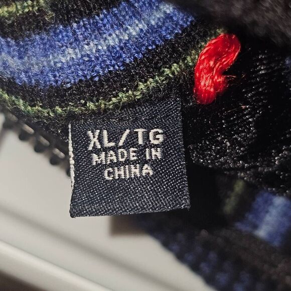 Robert Graham Mens Blue Wool 1/4 Zip Pullover Sweater‎ XL - Picture 6 of 7